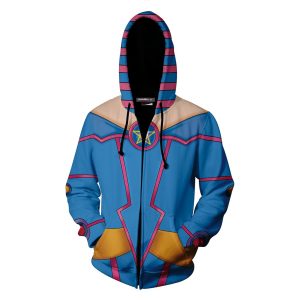 Yu-Gi-Oh! Dark Magician Girl Cosplay Zip Up Hoodie Jacket   