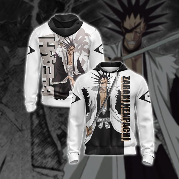 Bleach - Zaraki Kenpachi New Style Unisex 3D T-shirt Zip Hoodie XS