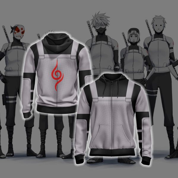 Naruto - Anbu Cosplay Unisex 3D T-shirt Zip Hoodie XS