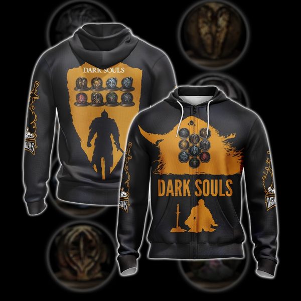 Dark Souls Game Convenants Unisex 3D T-shirt Zip Hoodie XS