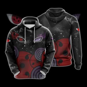 Naruto - Sharingan And Rinnegan Eyes Unisex 3D T-shirt Hoodie S 