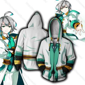 Elsword Ain Cosplay Zip Up Hoodie Jacket XS