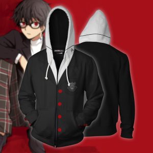 Persona 5 Akira Kurusu Cosplay Zip Up Hoodie Jacket Zip Hoodie XS