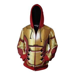 Iron Man 3 XLII Cosplay Zip Up Hoodie Jacket   