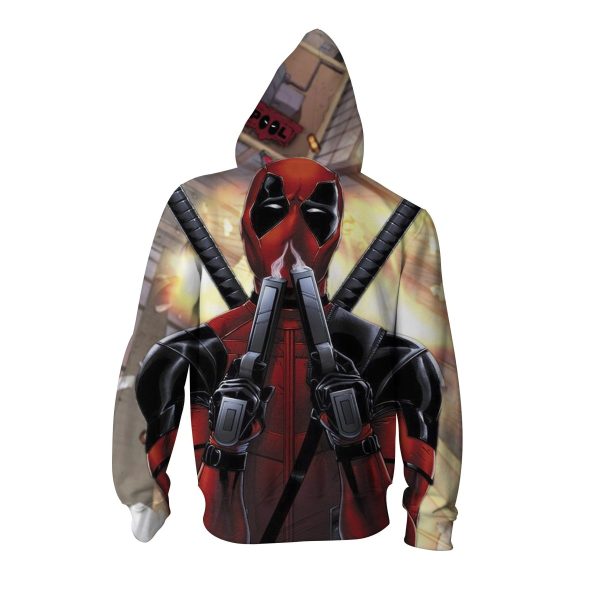 Deadpool Zip Up Hoodie Jacket