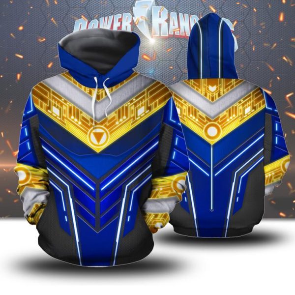 Power Ranger ZEO Cosplay 3D Hoodie S Blue Ranger