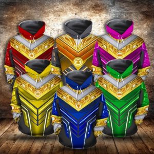 Power Ranger ZEO Cosplay 3D Hoodie   