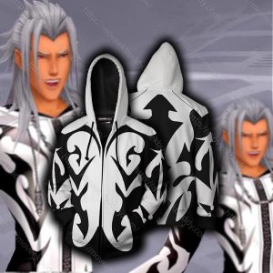 Kingdom Hearts Xemnas Cosplay Zip Up Hoodie Jacket XS  