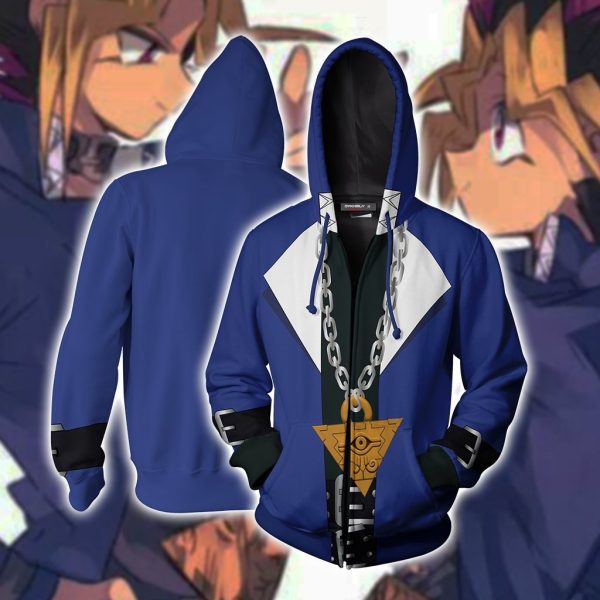 Yu-Gi-Oh! Muto Yugi Cosplay New Look Zip Up Hoodie Jacket XS Version 2