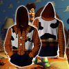 Toy Story Sheriff Woody Cosplay Zip Up Hoodie Jacket XS