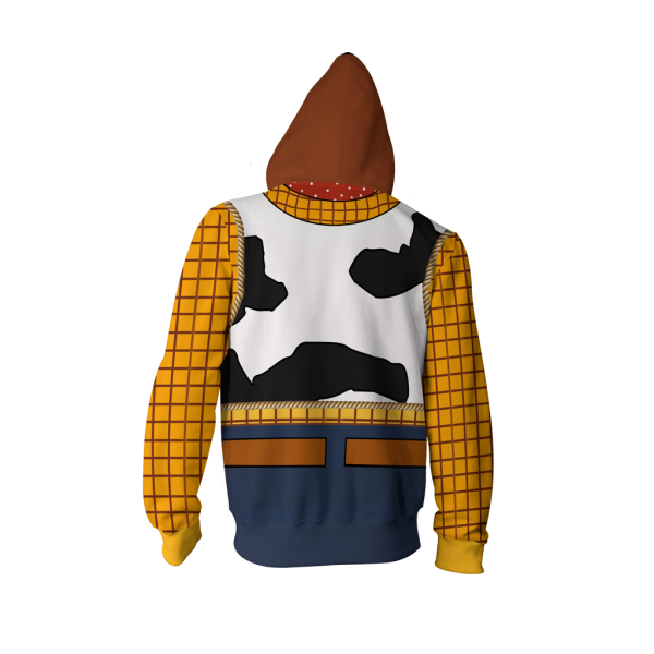 Toy Story Sheriff Woody Cosplay Zip Up Hoodie Jacket