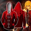 Death Note Mello (Mihael Keehl) Cosplay Zip Up Hoodie Jacket XS