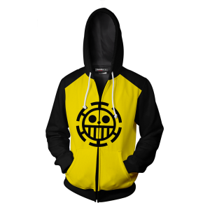 One Piece Trafalgar D. Water Law Cosplay Zip Up Hoodie Jacket   