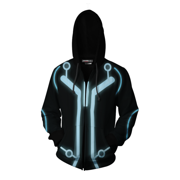 Tron: Legacy Sam Flynn Cosplay Zip Up Hoodie Jacket