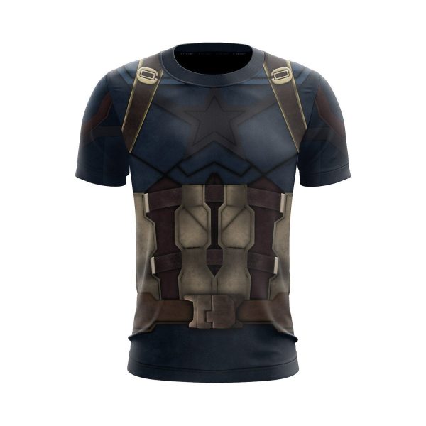 Captain America Cosplay Unisex 3D T-shirt