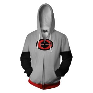 Incredible 2 Elastigirl Cosplay New Look Zip Up Hoodie Jacket   