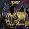 Thanos Cosplay Zip Up Hoodie Jacket XS