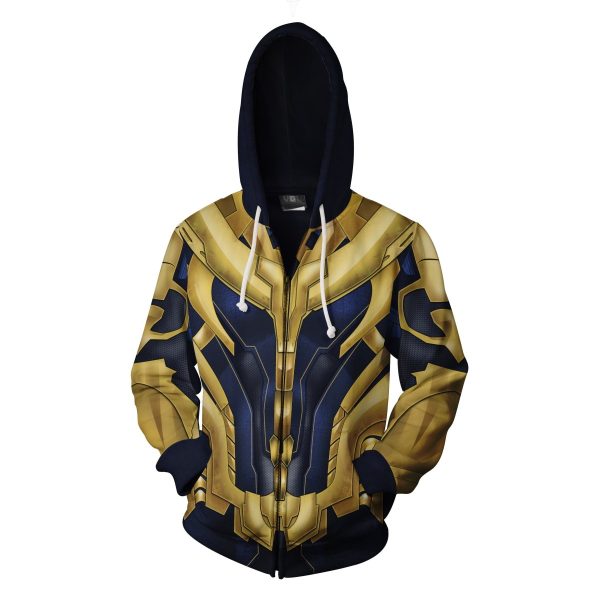 Thanos Cosplay Zip Up Hoodie Jacket