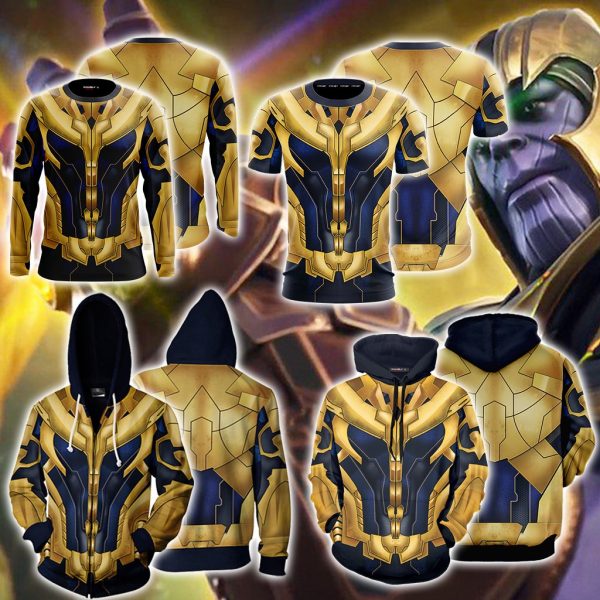 Thanos Cosplay Zip Up Hoodie Jacket