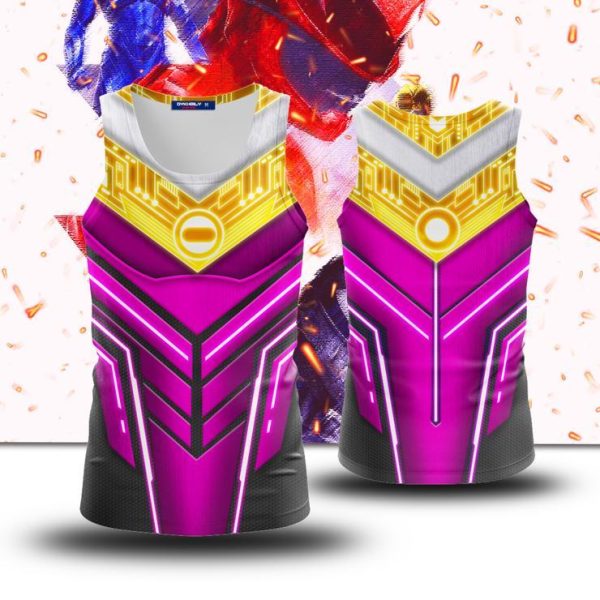 Power Ranger ZEO Cosplay 3D Tank Top S Pink Ranger