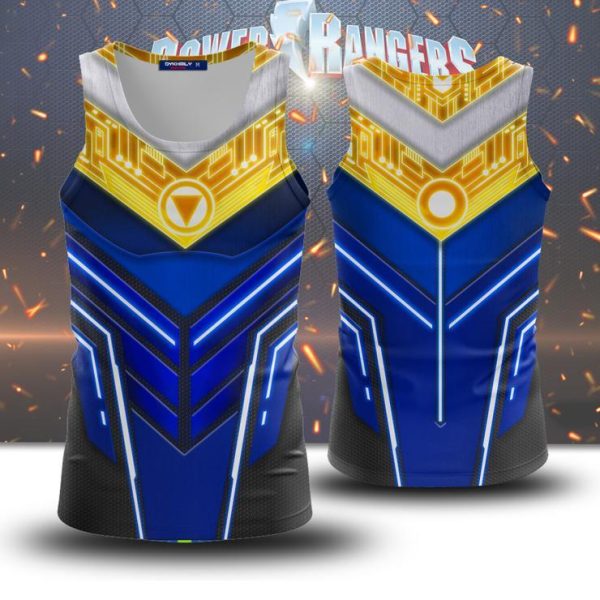 Power Ranger ZEO Cosplay 3D Tank Top S Blue Ranger