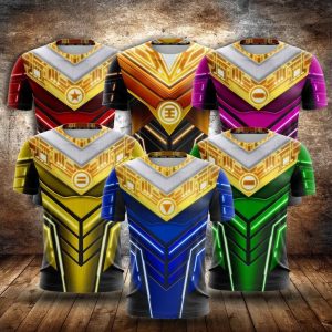 Power Ranger ZEO Cosplay Unisex 3D T-shirt   