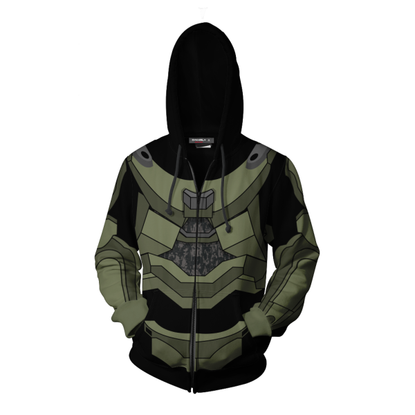 Halo Master Chief Cosplay Zip Up Hoodie Jacket