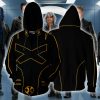 Marvel X-Men III Cosplay Zip Up Hoodie Jacket XS Black