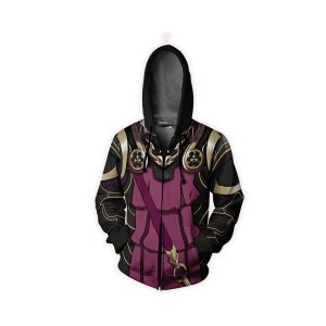 Fire Emblem Xander Cosplay Zip Up Hoodie Jacket   