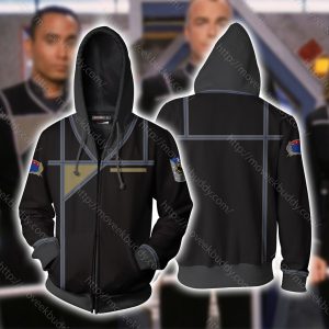 Babylon 5 Army Of Light Uniform Cosplay Zip Up Hoodie Jacket S