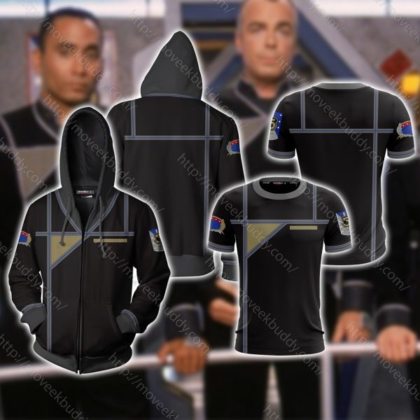 Babylon 5 Army Of Light Uniform Cosplay Zip Up Hoodie Jacket