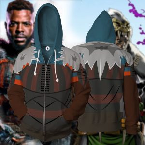 M'Baku Cosplay Zip Up Hoodie Jacket XS