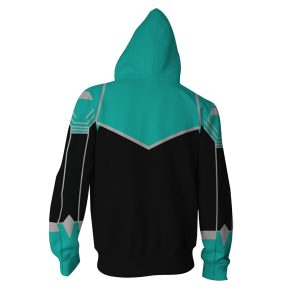 Captain Marvel Battle Suit Cosplay Zip Up Hoodie Jacket   