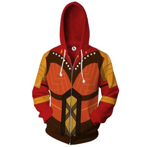 Okoye Cosplay Zip Up Hoodie Jacket   