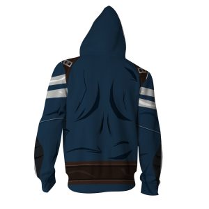 Captain America's Uniform Cosplay Zip Up Hoodie Jacket   