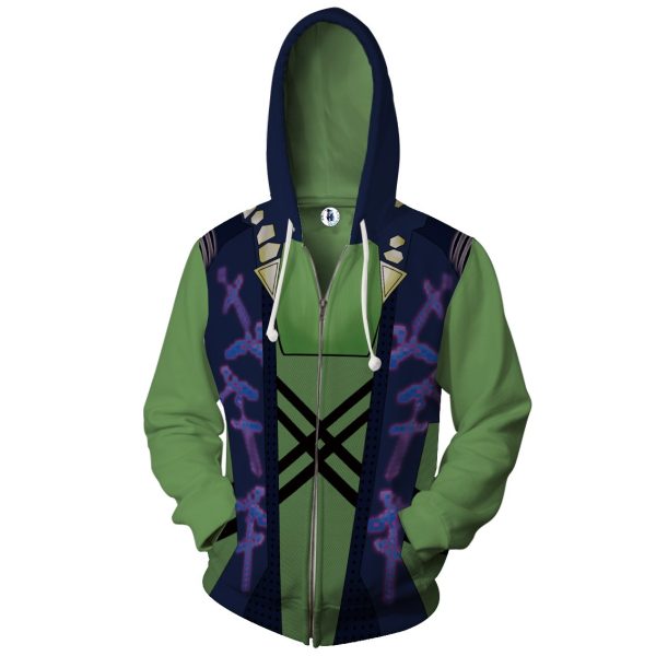 Gamora Cosplay Zip Up Hoodie Jacket