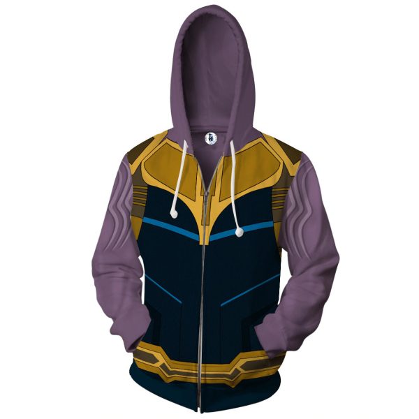 Thanos Cosplay Zip Up Hoodie Jacket