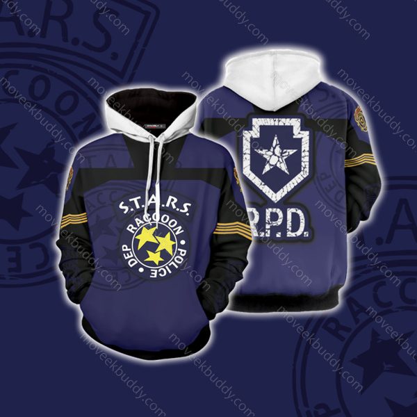 Resident Evil Raccoon Police Department 3D Hoodie