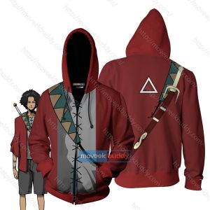 Mugen Samurai Champloo Cosplay Zip Up Hoodie Jacket S  