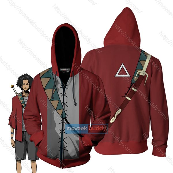 Mugen Samurai Champloo Cosplay Zip Up Hoodie Jacket S