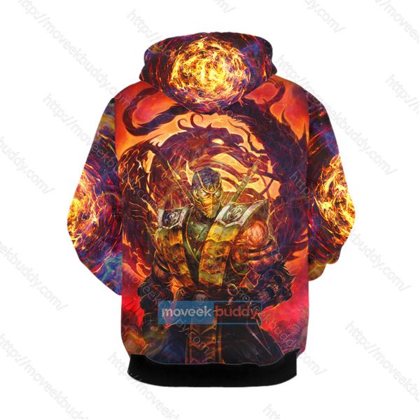 Mortal Kombat Scorpion 3D Hoodie