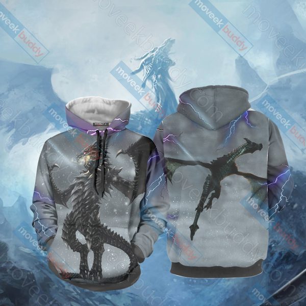 The Elder Scrolls V: Skyrim - Dragon Alduin Unisex 3D T-shirt Hoodie S