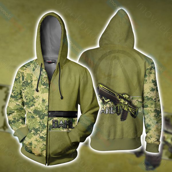 Borderlands Dahl Unisex 3D T-shirt Zip Hoodie XS