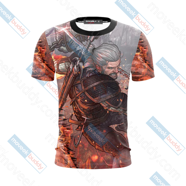 The Witcher 3 Wild Hunt Geralt 3D T-shirt