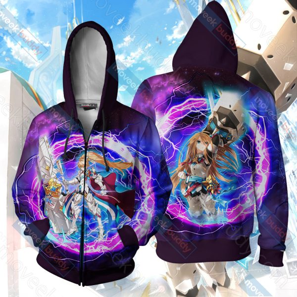 Elsword Chung Iron Paladin Unisex 3D T-shirt Zip Hoodie XS