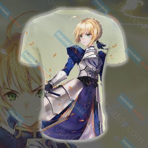 Fate/Stay Night Saber (Artoria Pendragon) Unisex 3D T-shirt   