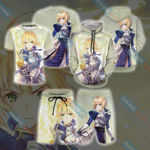 Fate/Stay Night Saber (Artoria Pendragon) Unisex 3D T-shirt