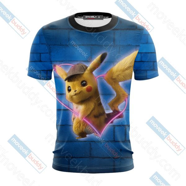 Our Love Is Electric Detective Pikachu New Unisex 3D T-shirt