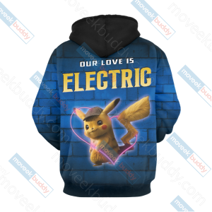 Our Love Is Electric Detective Pikachu New Unisex 3D T-shirt   