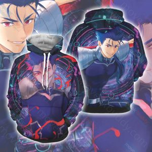 Fate/Stay Night Lancer Unisex 3D T-shirt Hoodie S 